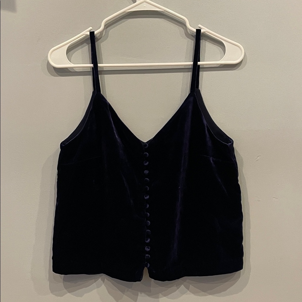 Madewell bluish purple Velvet Women's cami Top small